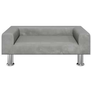 vidaXL Dog Bed Light grey Velvet, Solid pine wood, Chromed steel