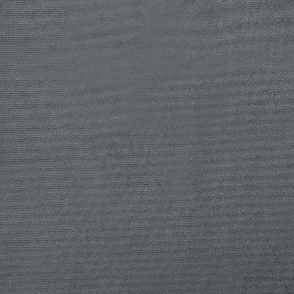 Canapé gris foncé en velours pour chien - 70x45x25 cm