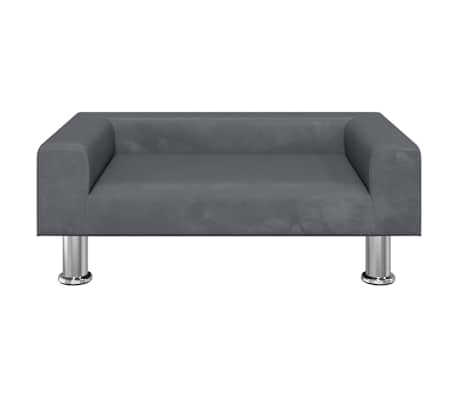 vidaXL gulta suņiem, tumši pelēka, 70x45x26,5 cm, samts