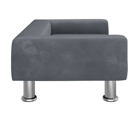 vidaXL Hondenmand 60x40x30 cm fluweel donkergrijs, hondenbank vidaXL Hondenmand 60x40x30 cm fluweel donkergrijs, hondenbank