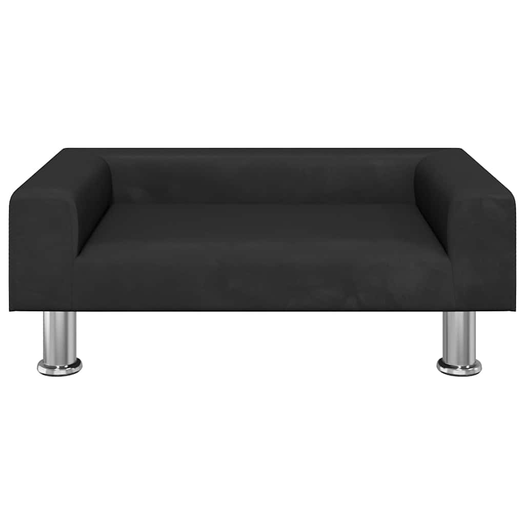 vidaXL Hondenmand 70x45x26,5 cm fluweel zwart afbeelding
