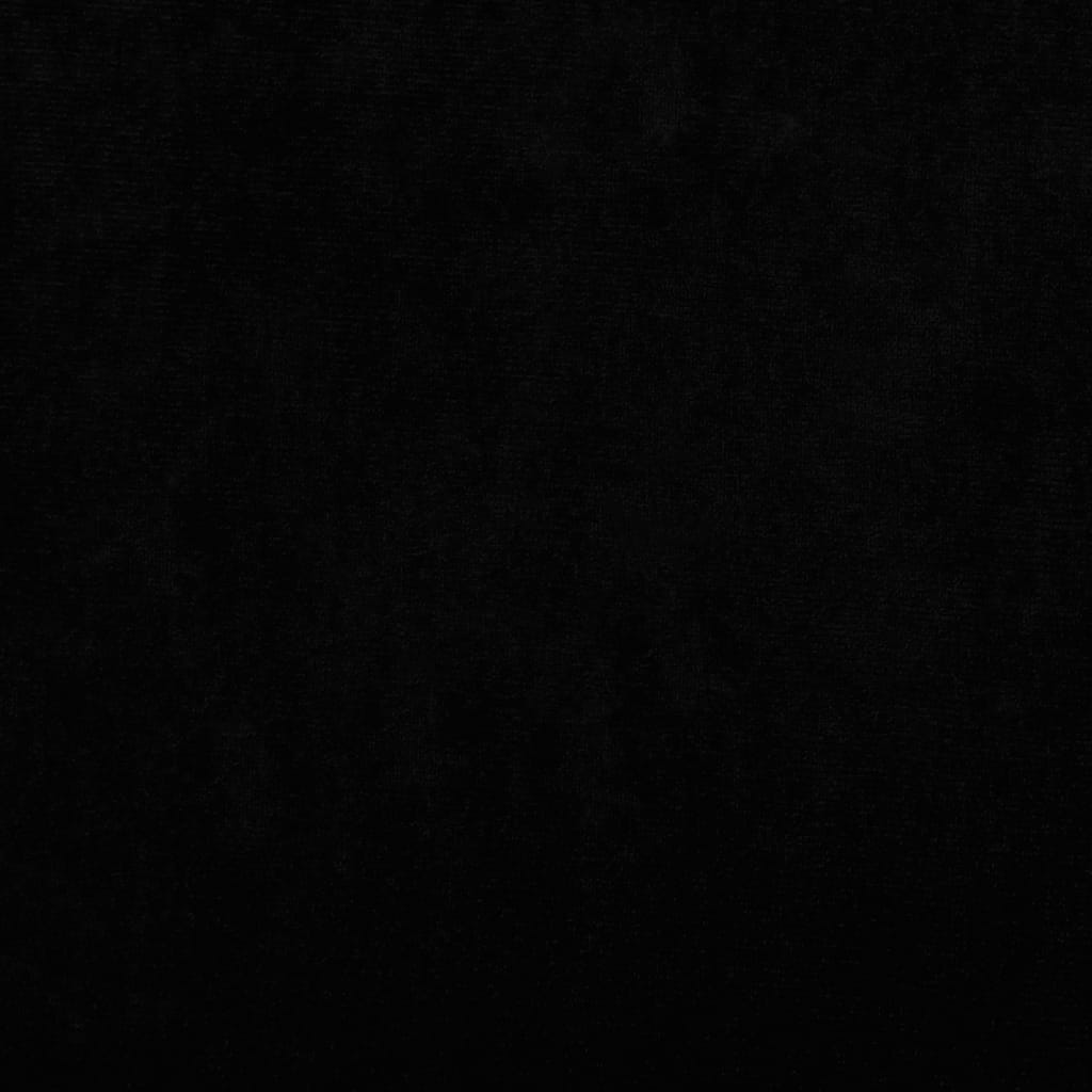 Canapé noir en velours pour chien - 70x45x25 cm
