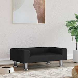 Pasja postelja črna 70x45x26,5 cm žamet