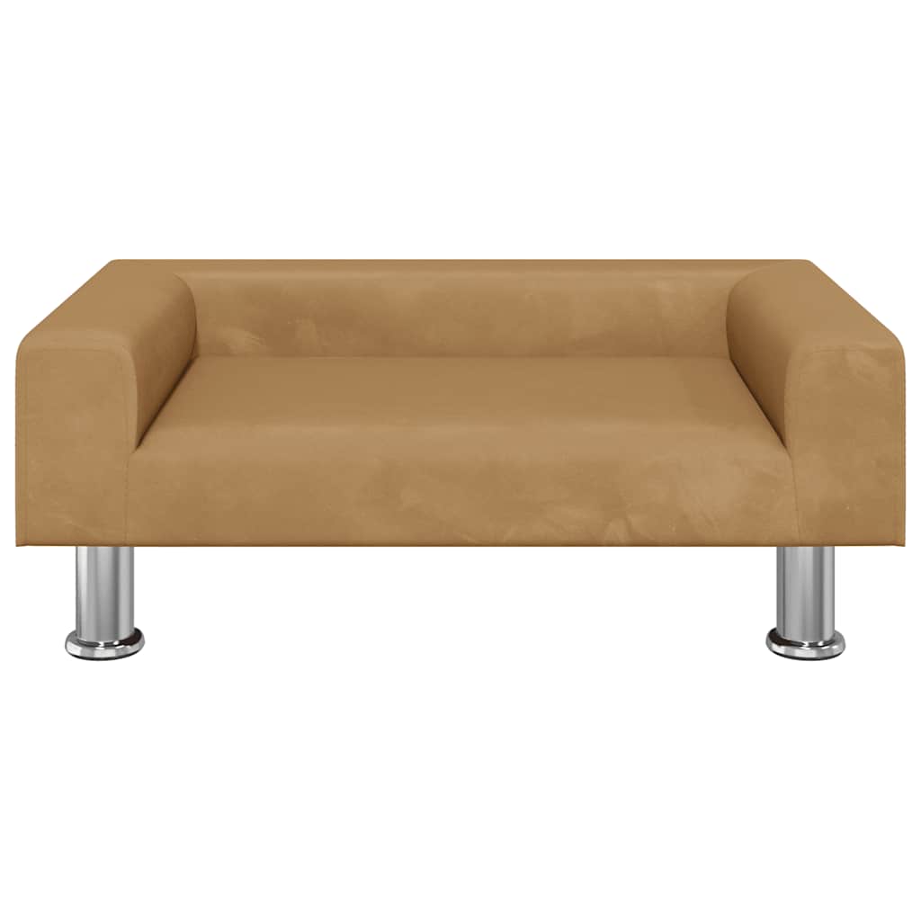 vidaXL Hondenmand 70x45x26,5 cm fluweel bruin afbeelding