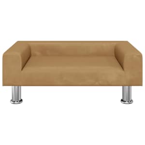 Pelíšek pro psy hnědý 70 x 45 x 26,5 cm samet - obrázek 3