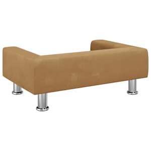 Pelíšek pro psy hnědý 70 x 45 x 26,5 cm samet - obrázek 5