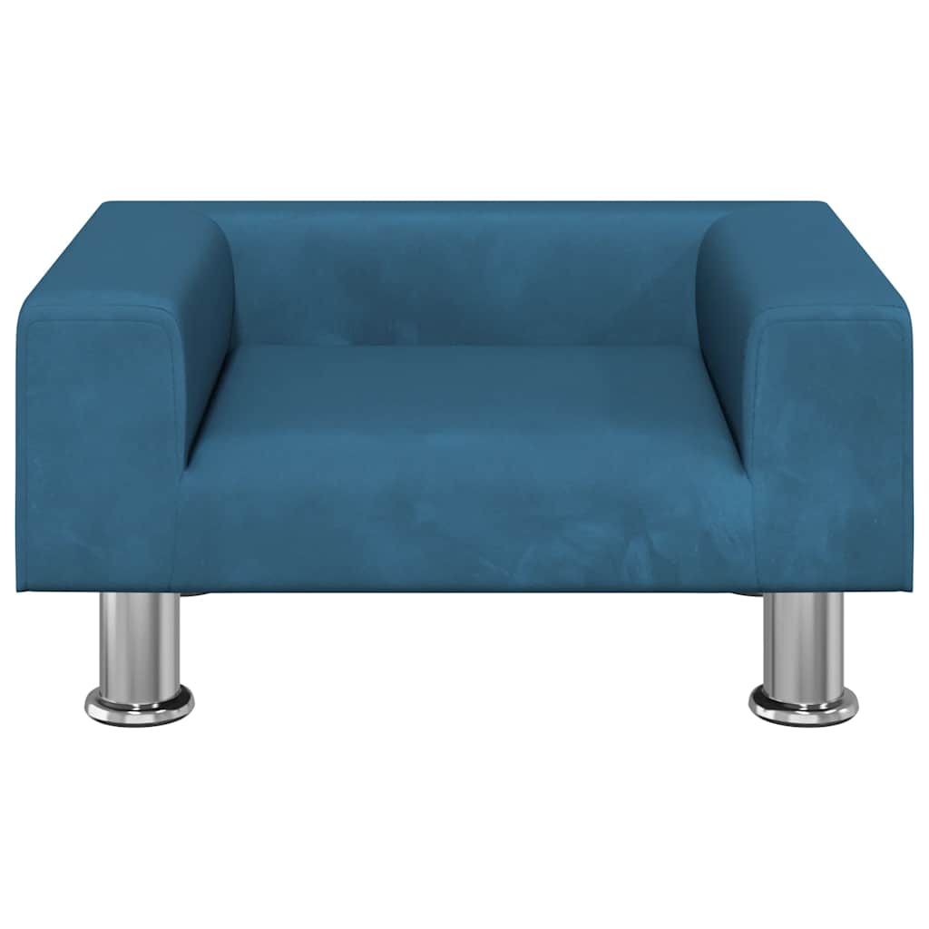 vidaXL Hondenmand 50x40x26,5 cm fluweel blauw afbeelding