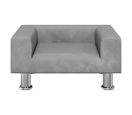 vidaXL Hondenmand 50x40x26,5 cm fluweel lichtgrijs