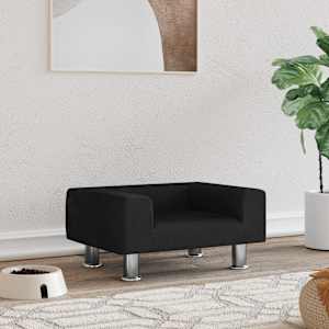 Pasja postelja črna 50x40x26,5 cm žamet