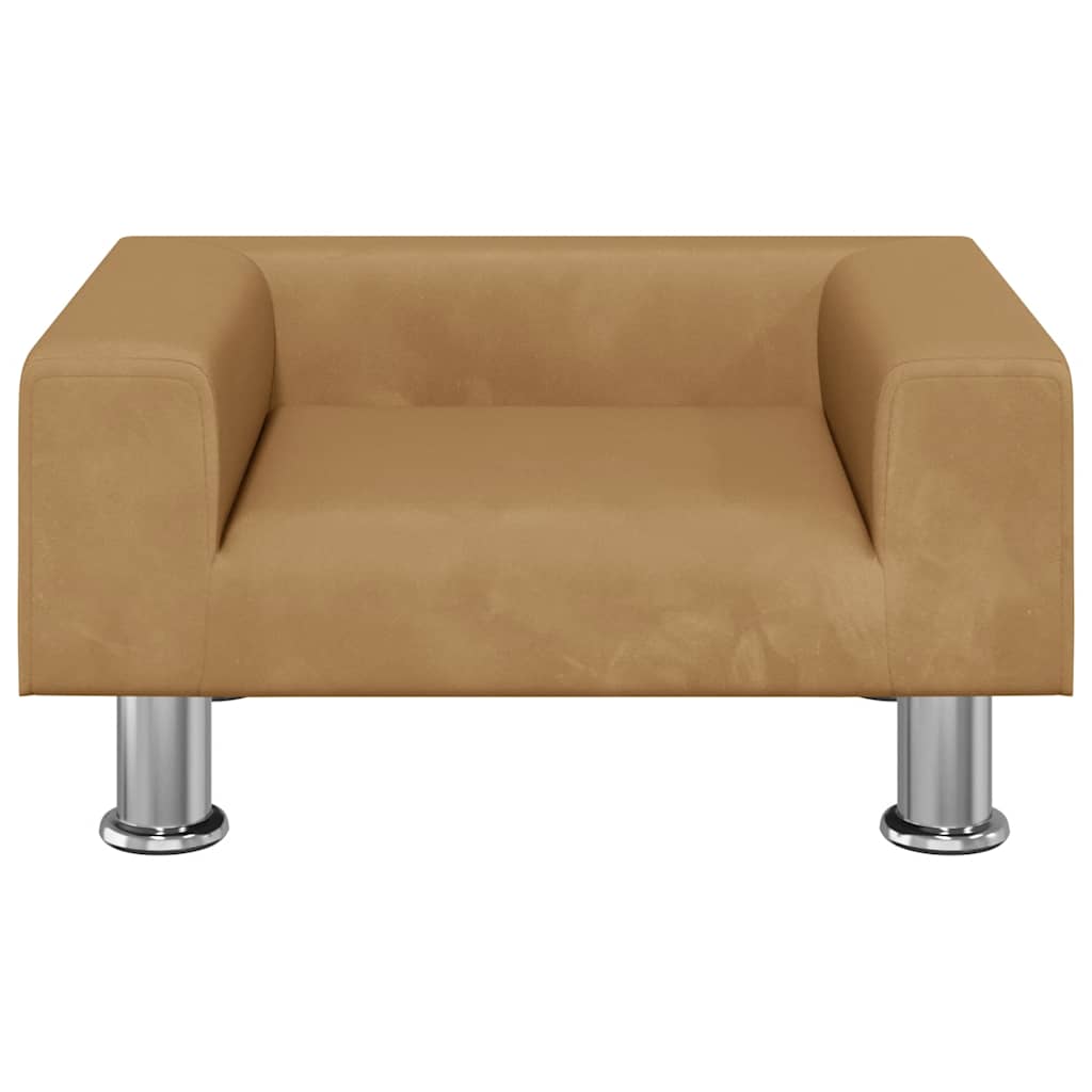 vidaXL Hondenmand 50x40x26,5 cm fluweel bruin afbeelding