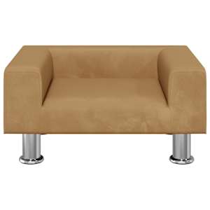 vidaXL Lettino per Cani Marrone 50x40x26,5 cm in Velluto