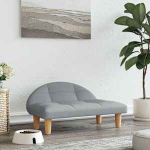 Pelíšek pro psy světle šedý 70 x 52 x 30 cm textil - obrázek 1