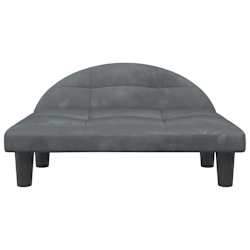 vidaXL Lit pour chien gris fonc&eacute; 70x52x30 cm velours