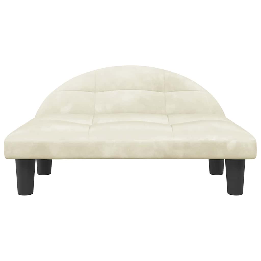 Thumbnail - vidaXL Hundebett Creme 70x52x30 cm Samt