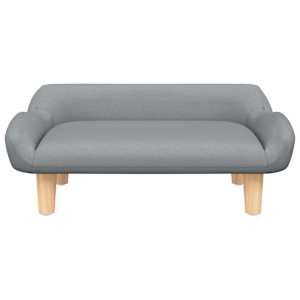 Pelíšek pro psy světle šedý 70 x 40 x 24 cm textil - obrázek 3