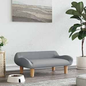 Pelíšek pro psy světle šedý 70 x 40 x 24 cm textil - obrázek 1