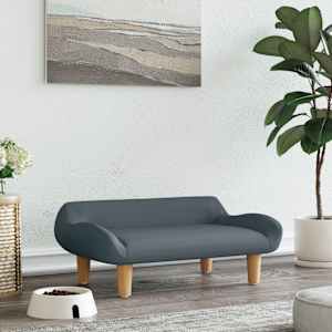 Pelíšek pro psy tmavě šedý 70 x 40 x 24 cm textil - obrázek 1
