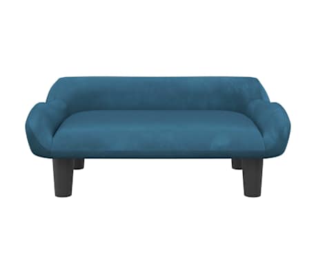 vidaXL Lit pour chien bleu 70x40x24 cm velours