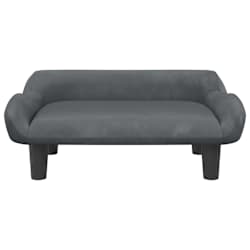 vidaXL Lit pour chien gris fonc&eacute; 70x40x24 cm velours