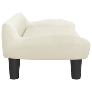 Pelíšek pro psy krémový 70 x 40 x 24 cm samet - obrázek 4