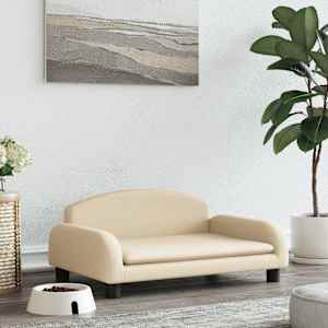 Pasja postelja krem 70x45x30 cm blago