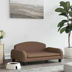 Pasja postelja rjava 70x45x30 cm blago