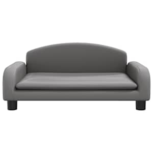 Pelíšek pro psy šedý 70 x 45 x 30 cm umělá kůže - obrázek 3
