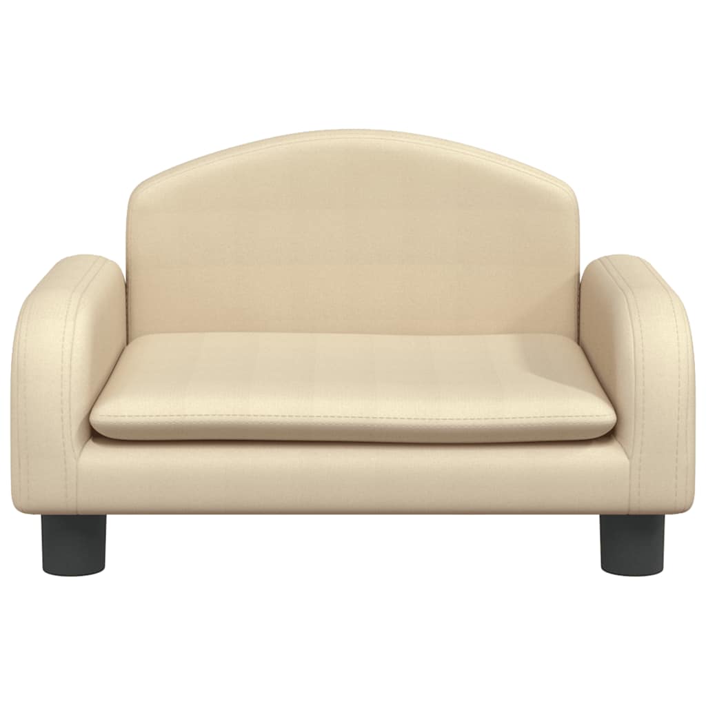 vidaXL Hondenmand 50x40x30 cm stof crèmekleurig afbeelding