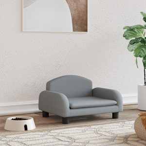 Pasja postelja svetlo siva 50x40x30 cm blago