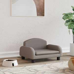 Pasja postelja taupe 50x40x30 cm blago