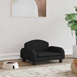 Pasja postelja črna 50x40x30 cm blago