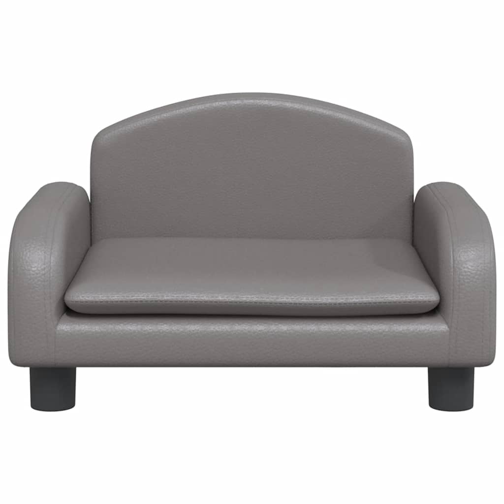 vidaXL Hondenmand 50x40x30 cm kunstleer grijs afbeelding