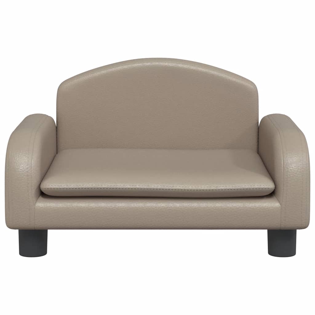 vidaXL Pelech pre psa kapučínový 50x40x30 cm umelá koža