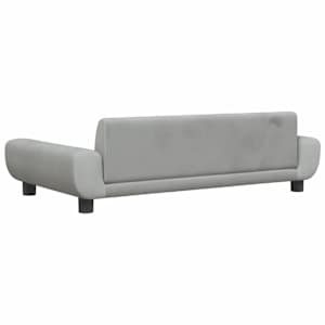 Pelíšek pro psy světle šedý 100 x 54 x 33 cm samet - obrázek 5