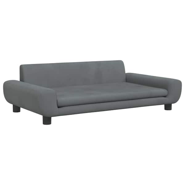 vidaXL koeravoodi, tumehall, 100x54x33 cm, samet
