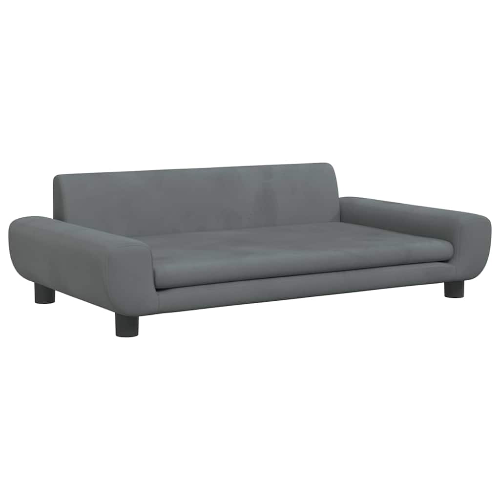 vidaXL Pelíšek pro psy tmavě šedý 100 x 54 x 33 cm samet