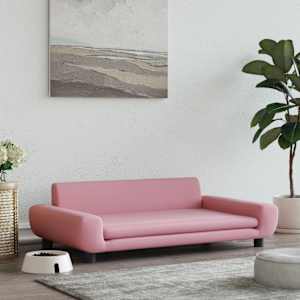 Pelíšek pro psy růžový 100 x 54 x 33 cm samet - obrázek 1