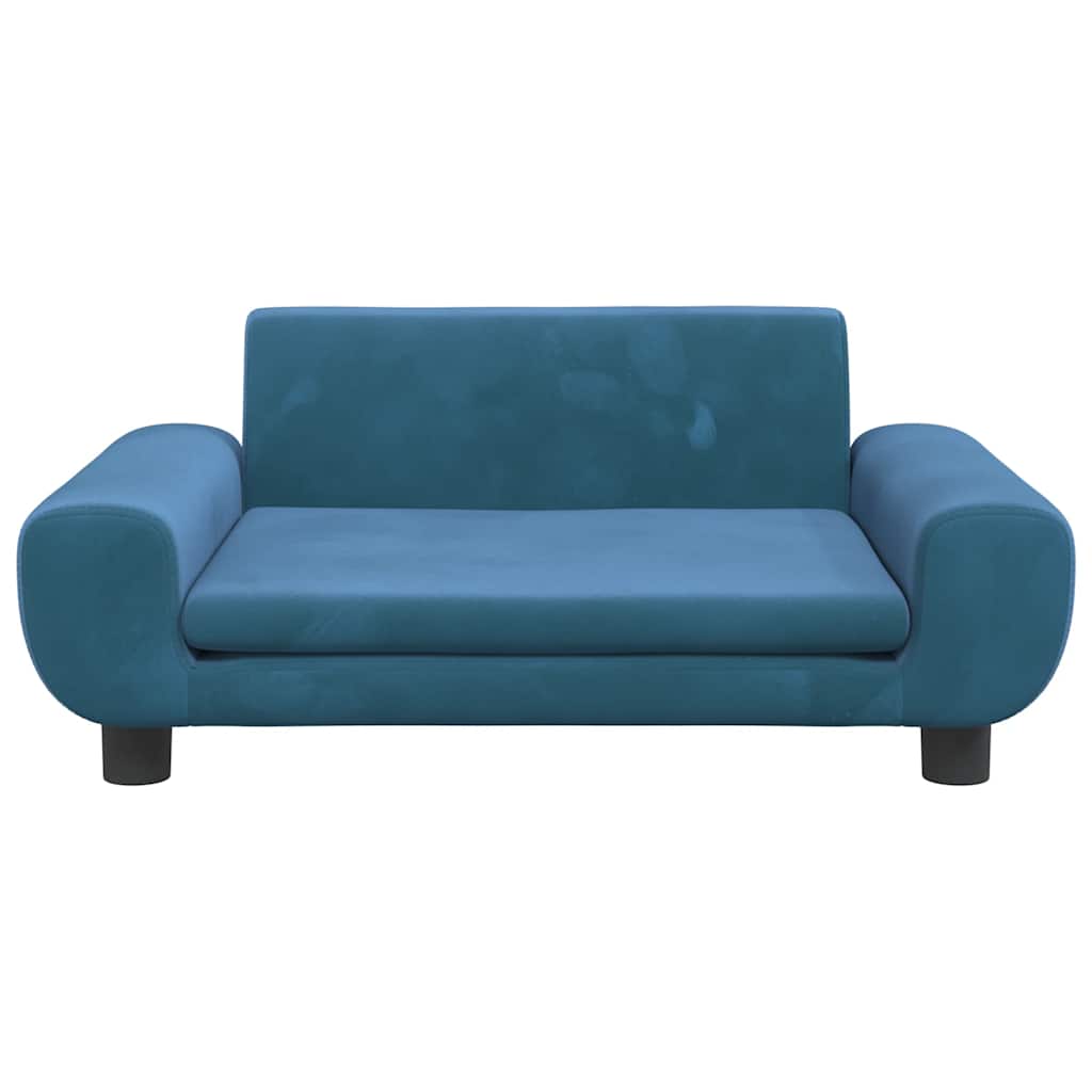 vidaXL Hondenmand 70x45x33 cm fluweel blauw afbeelding