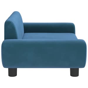 Pelíšek pro psy modrý 70 x 45 x 33 cm samet - obrázek 4