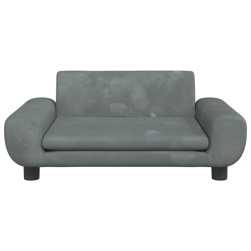 vidaXL Pelech pre psa tmavosivý 70x45x33 cm zamat