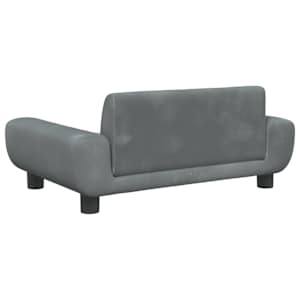 Pelíšek pro psy tmavě šedý 70 x 45 x 33 cm samet - obrázek 5