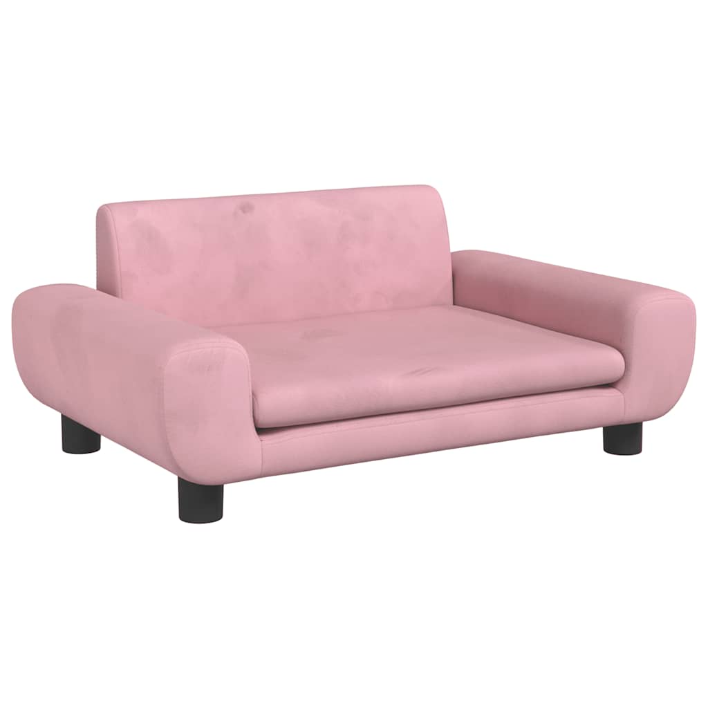 vidaXL Pelíšek pro psy růžový 70 x 45 x 33 cm samet