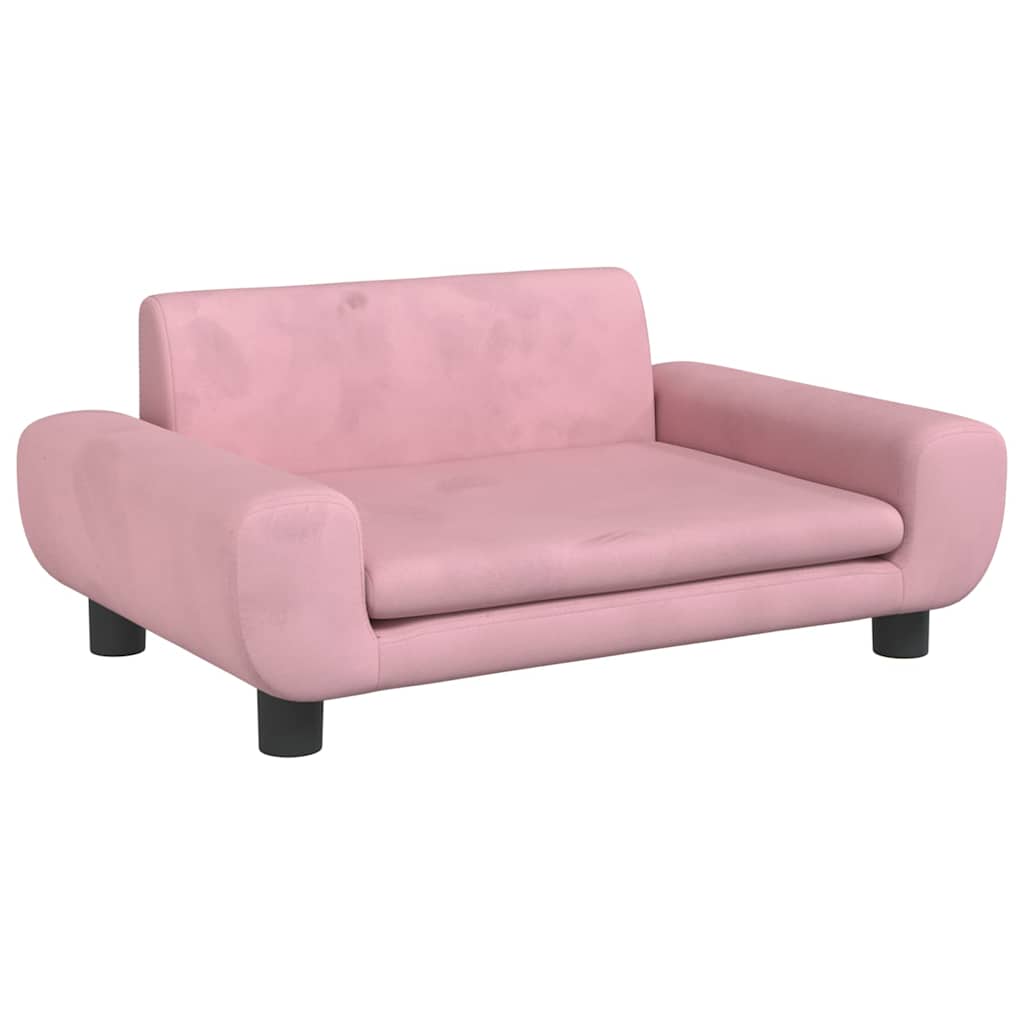 vidaXL Pelíšek pro psy růžový 70 x 45 x 33 cm samet