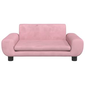 Pelíšek pro psy růžový 70 x 45 x 33 cm samet - obrázek 3