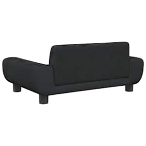Pelíšek pro psy černý 70 x 45 x 33 cm samet - obrázek 5