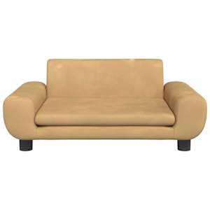 Pelíšek pro psy hnědý 70 x 45 x 33 cm samet - obrázek 3