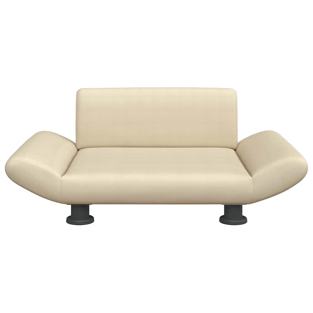 vidaXL Hondenmand 70x45x28 cm stof crèmekleurig afbeelding