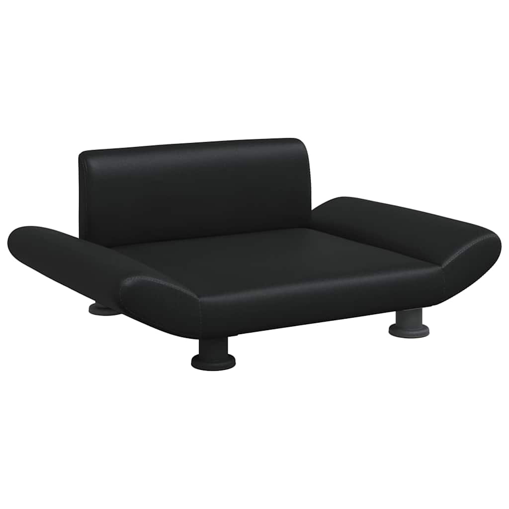 vidaXL Pelíšek pro psy černý 70 x 45 x 28 cm umělá kůže