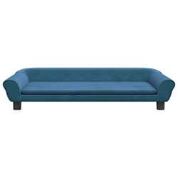 vidaXL Lit pour chien bleu 100x50x21 cm velours
