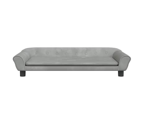 vidaXL Lit pour chien gris clair 100x50x21 cm velours